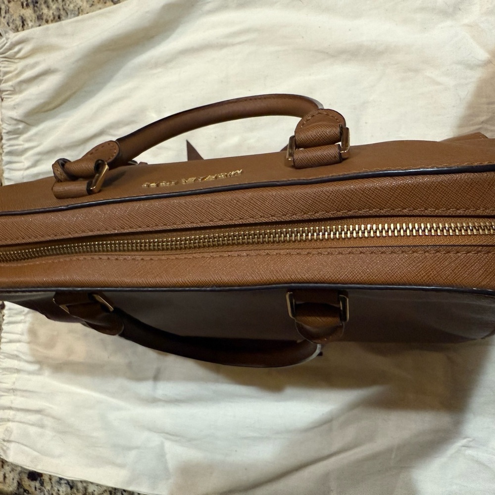 Michael Kors Brown Saffiano Leather Satchel - Picture 7 of 7